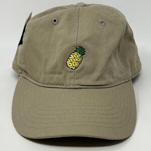 Pineapple Dad Hat Baseball Cap Hawaiian Unstructured 6 Panel Strapback Beige